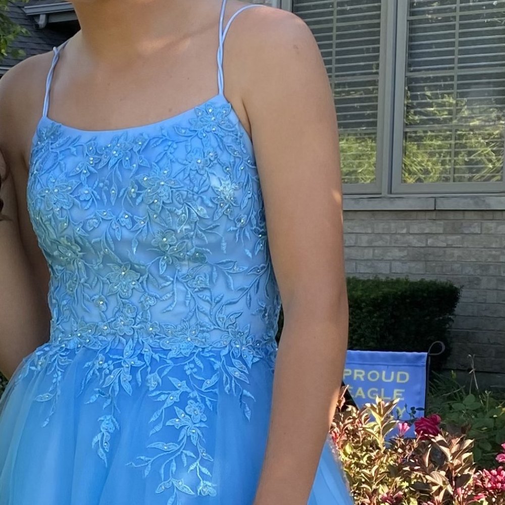 Light Blue Homecoming Dress